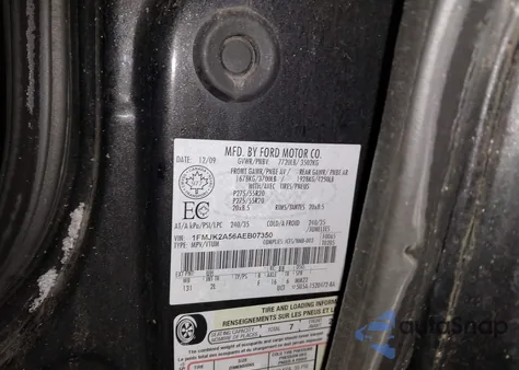 2010 Ford Expedition El Limited z USA, uszkodzony, nr VIN 1FMJK2A56AEB07350